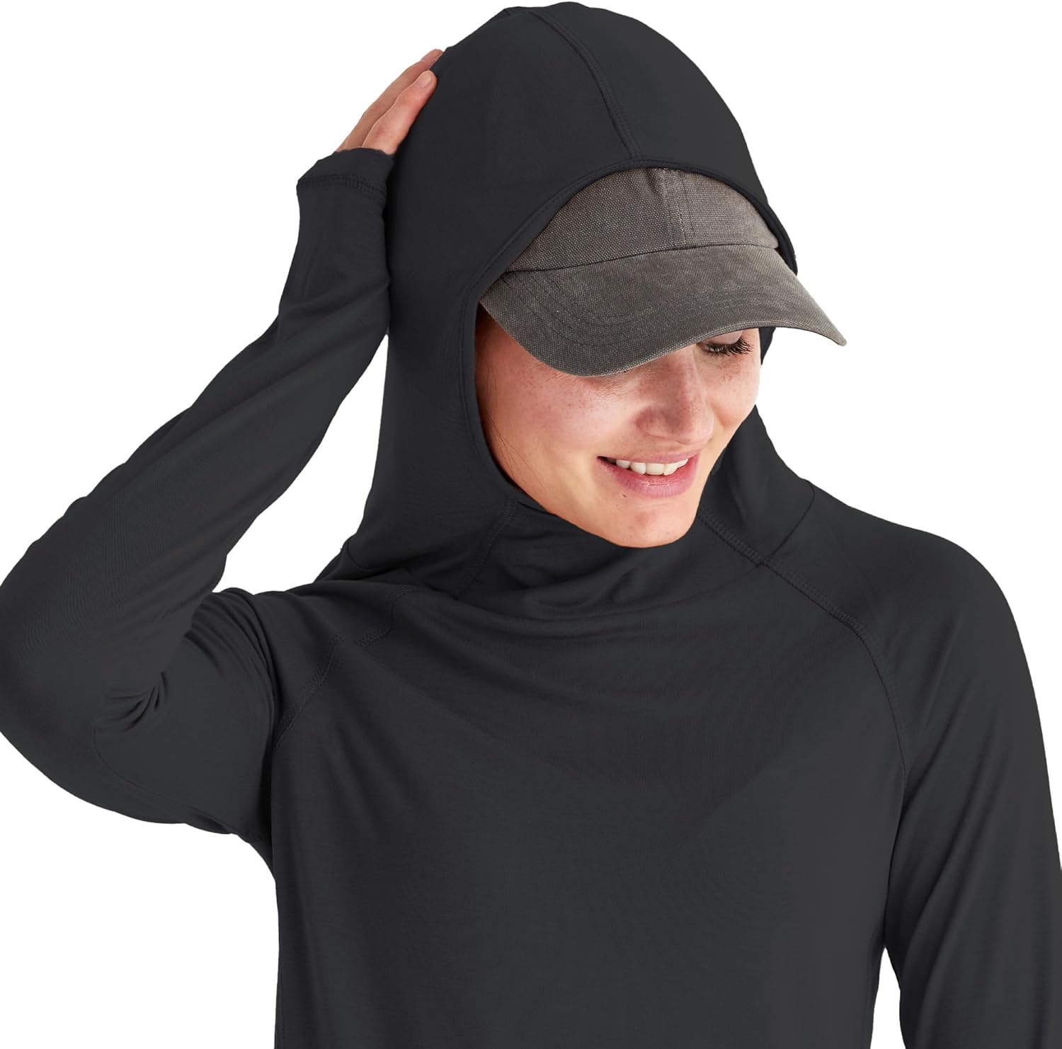 Free Fly Women's Shade Hoodie - UPF 50+ Sun Protection Clothing, Sun Shirt with Hood, Bamboo Viscose Long Sleeve for Women - Image 3
