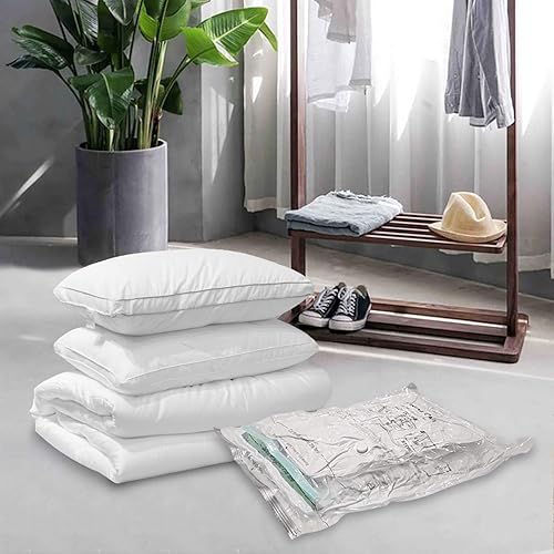 Miniatura 6 de Rainbow Craft - Bolsas de almacenamiento al vacío para ropa almohadas y mantas paquete de 18 unidades 12 bolsas ahorradoras de espacio y 6 bolsas