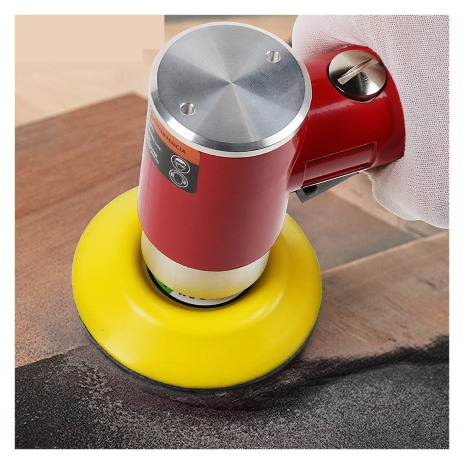Máquina pulidora de lijadora Aire, Almohadilla Pulido 2/3 Pulgadas, Juego Discos Esponja, Amoladora neumática, máquina Pista Coche(G Red Set 94pcs)