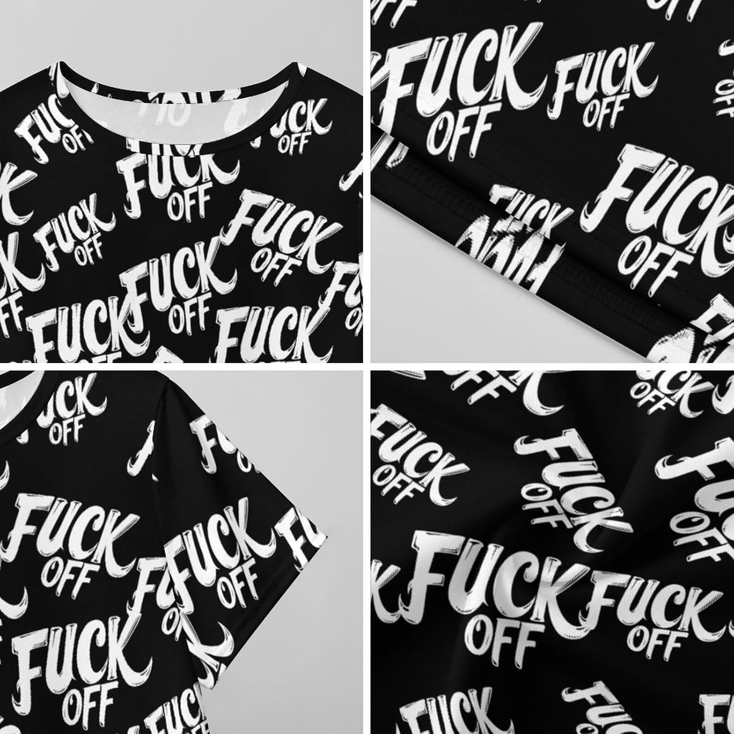 Fuck1 Off Nightgowns for Women Short Sleeve Sleep Dress Casual Sleepshirt Night Gowns Pajamas