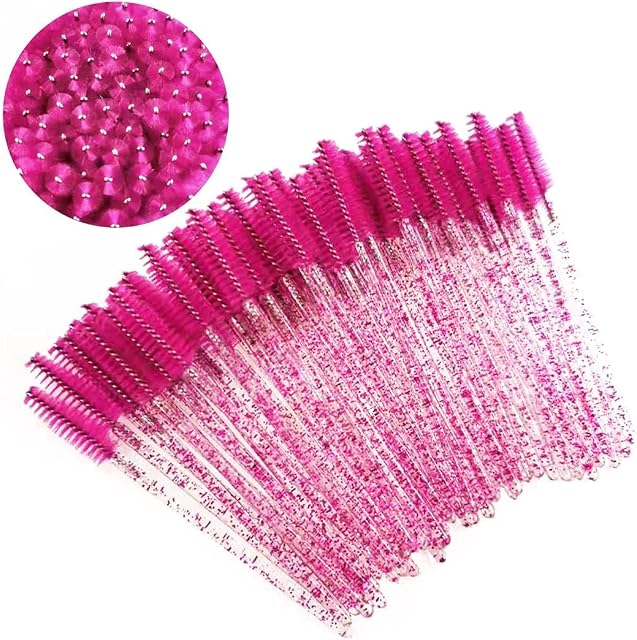 ZHIYE 100 pcs Disposable Eyelash Mascara Brushes, Wands Applicator Eyebrow Brush Makeup Kit, Eyebrow Castor Oil Brush Makeup Tool 