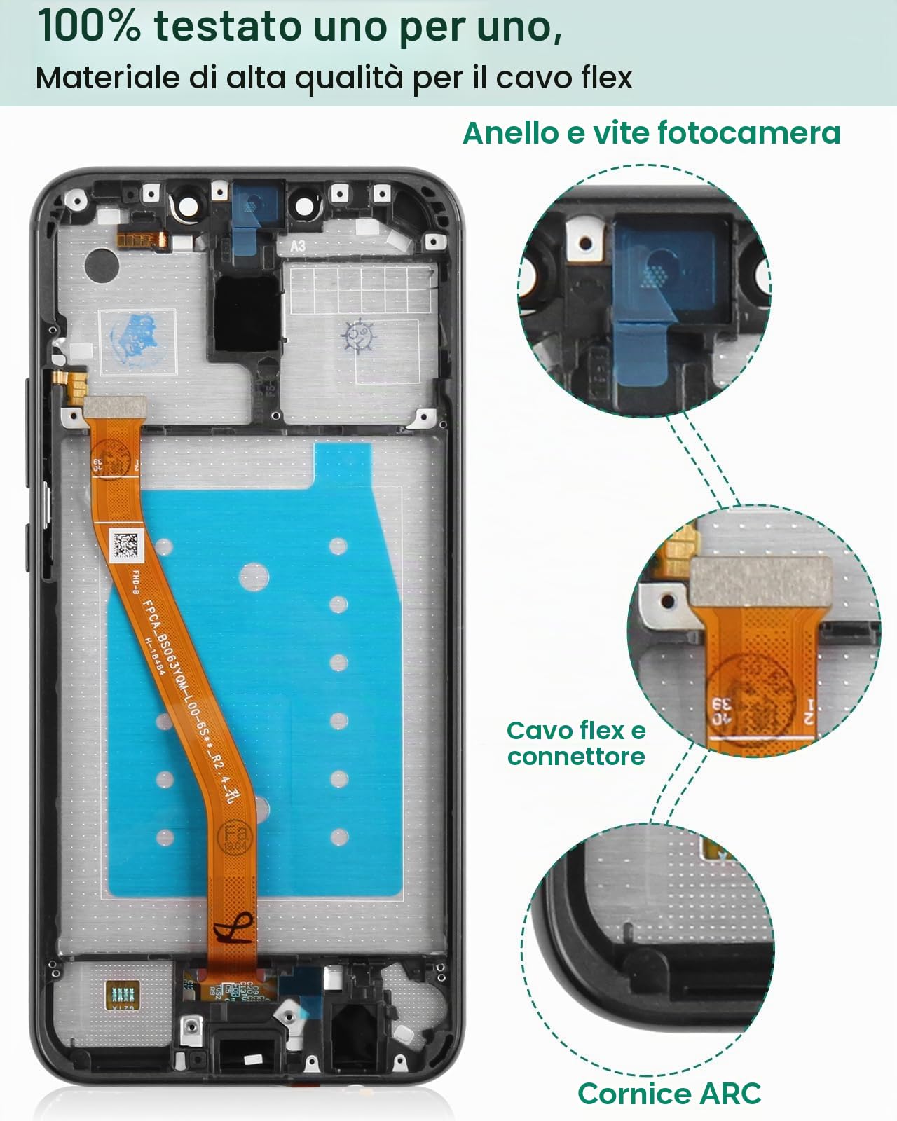 Schermo LCD Con Cornice Per Huawei Mate 20 Lite – Display Touch SNE-LX1/LX2/LX3, Kit Di Riparazione Con Strumenti