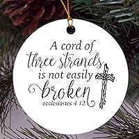 Vista 1 de ArogGeld Un cordón de tres hebras no se rompe fácilmente, adorno de Navidad personalizado para colgar en el árbol, decoración, recuerdo de Navidad