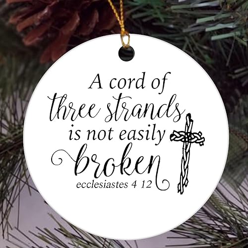 ArogGeld Un cordón de tres hebras no se rompe fácilmente, adorno de Navidad personalizado para colgar en el árbol, decoración, recuerdo de Navidad,