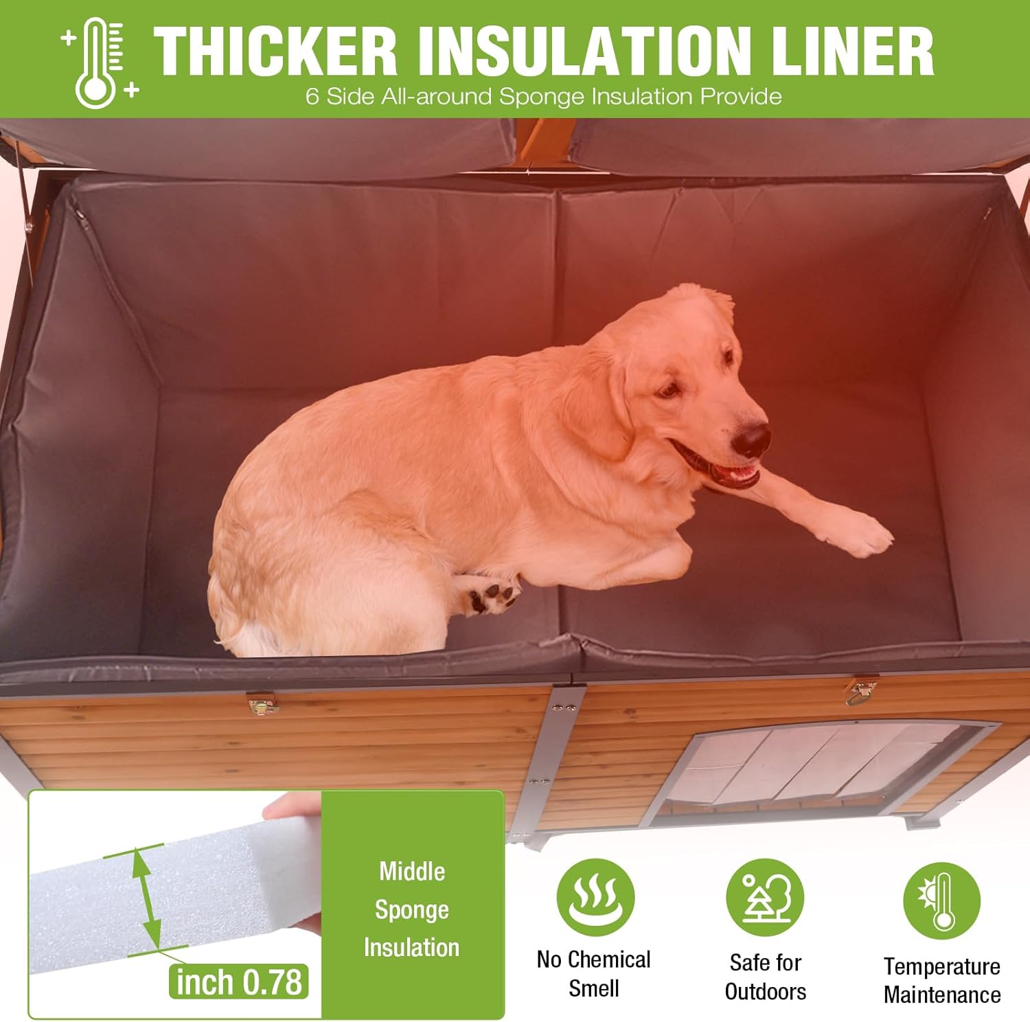 GUTINNEEN Insulated Dog House: The Ultimate Weatherproof Shelter for Your Furry Friend!
