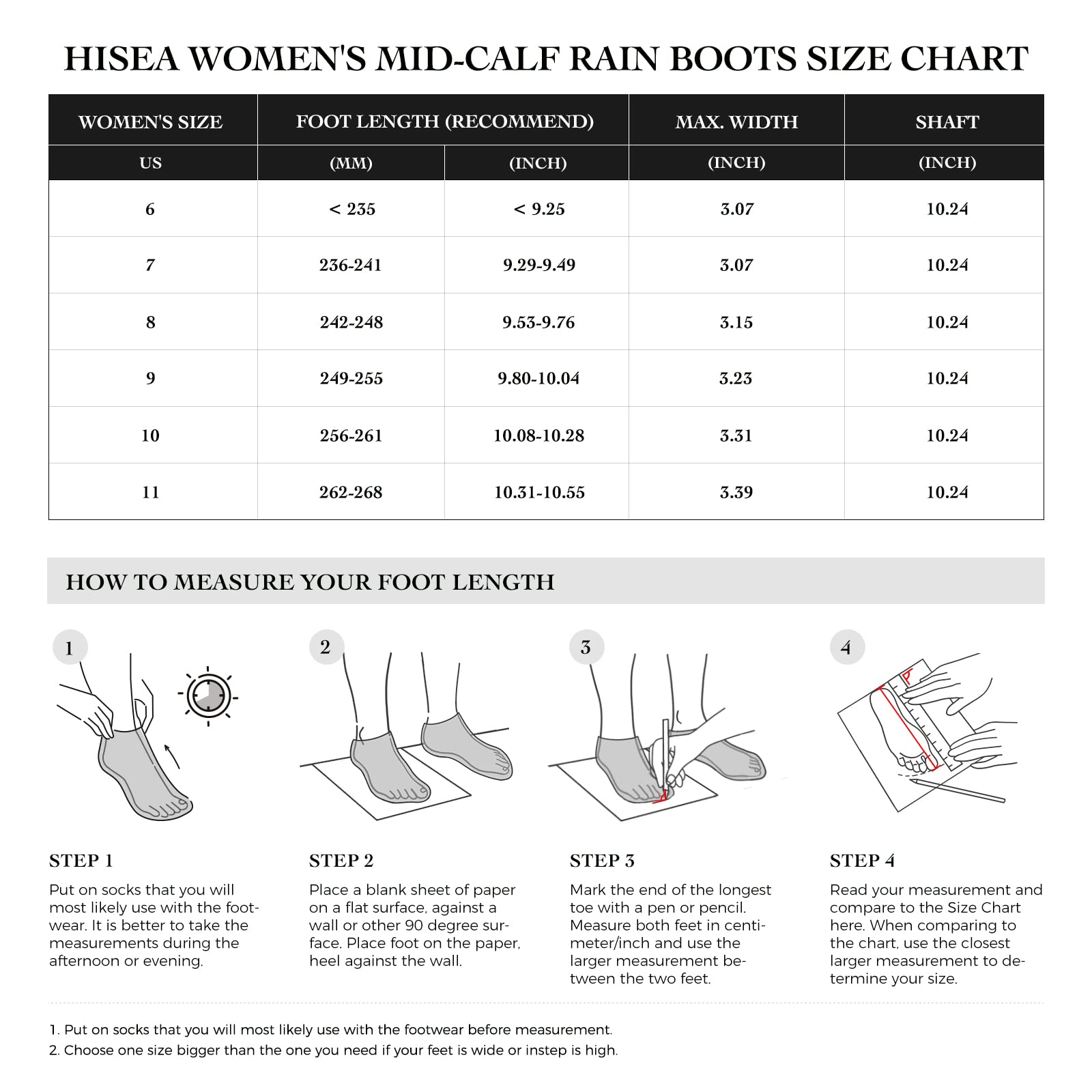 HISEA Stivali di gomma da donna, a mezza altezza, impermeabili, da giardino, antiscivolo, traspiranti, con soletta comoda, alla moda, leggere, per esterni