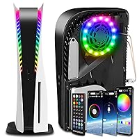 Vista 1 de SIKEMAY Kit de tira de luz para consola PS5, luz LED PS5 RGB con 8 colores 400 efectos de luz compatibles con edición digital y disco, accesorios