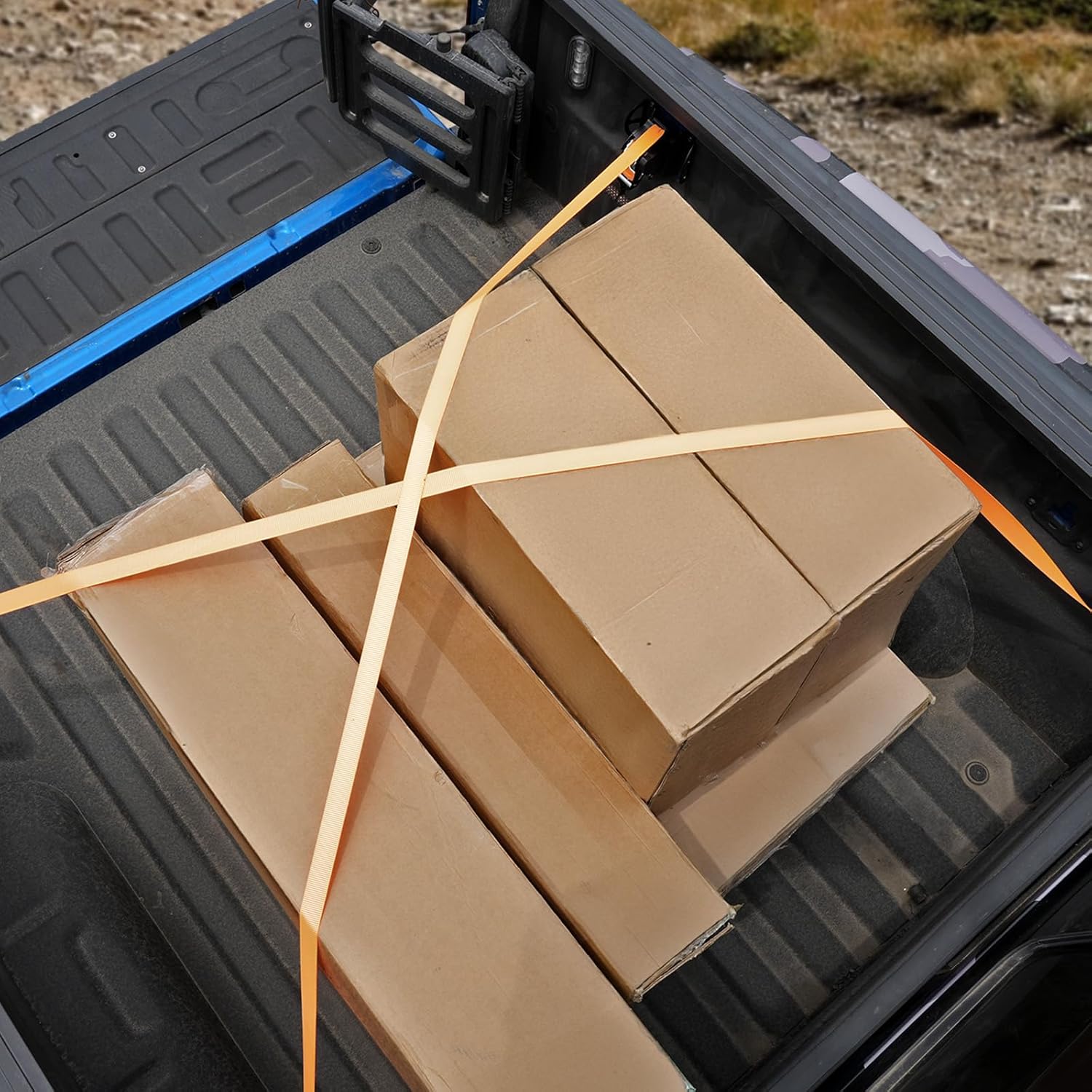 2PCS Retractable Truck Bed Tie Downs for Ford F150 1.5 Ton Capacity, Tool-Free Install, Fits 2015-2024 2025 2026 F-150 Accessories, Heavy Duty Ratchet Straps with Quick Release - Image 7