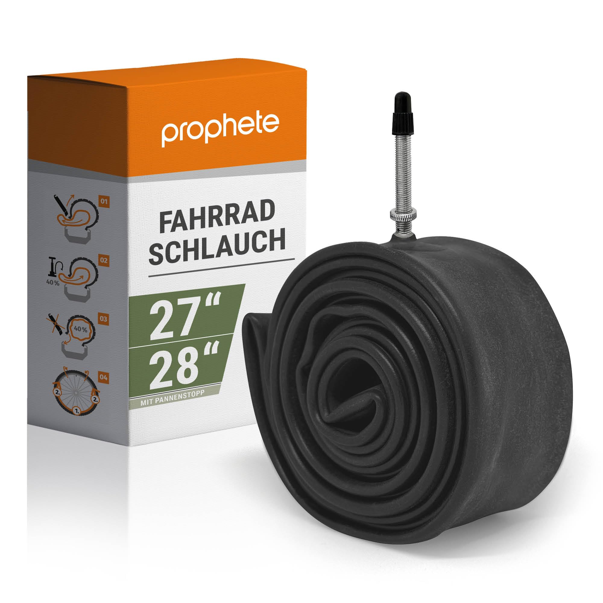 Prophete 6615 Bicycle Inner Tube with Prophets Bicycle Inner Tube Black L 0192