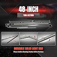 Vista 2 de OPT7 48" Barra de luz LED Redline Parlux de triple fila para puerta trasera con señal de giro secuencial roja - Tira de luz de marco de aluminio