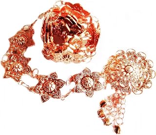 Belt Thai Rose Gold Plate Orchid Women Costume Wedding Thailand Traditional Chain Dress Dancing Ram Thai Length 40-41 Inches 1 Piece