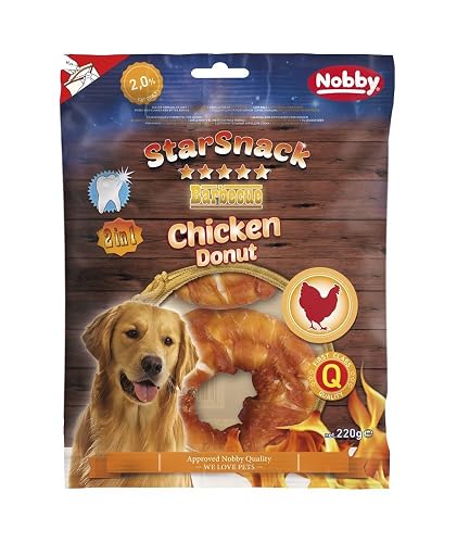 Nobby STARSNACK Barbecue Chicken Donut Aprox. 10,0 cm, 2 Unidades, Aprox. 220 g