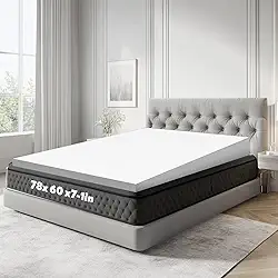 Cinnvoice Cunha de colchão, cunha inclinada Queen de 17 cm para refluxo ácido, dor no pescoço e nas costas, ronco, elevador ajustável, suporte sob o colchão para quarto