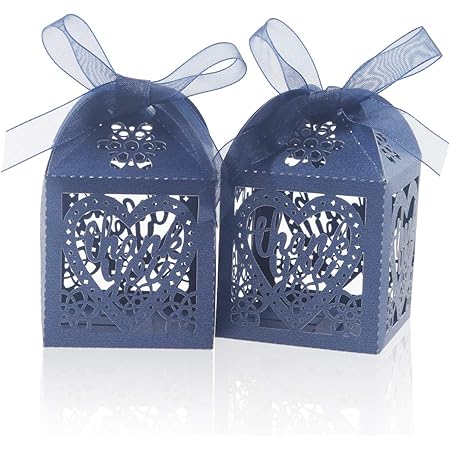 75pieces Laser Cut Favor Boxes Baby Shower Favors Baptism Birthday Party Favors - Wedding Favors