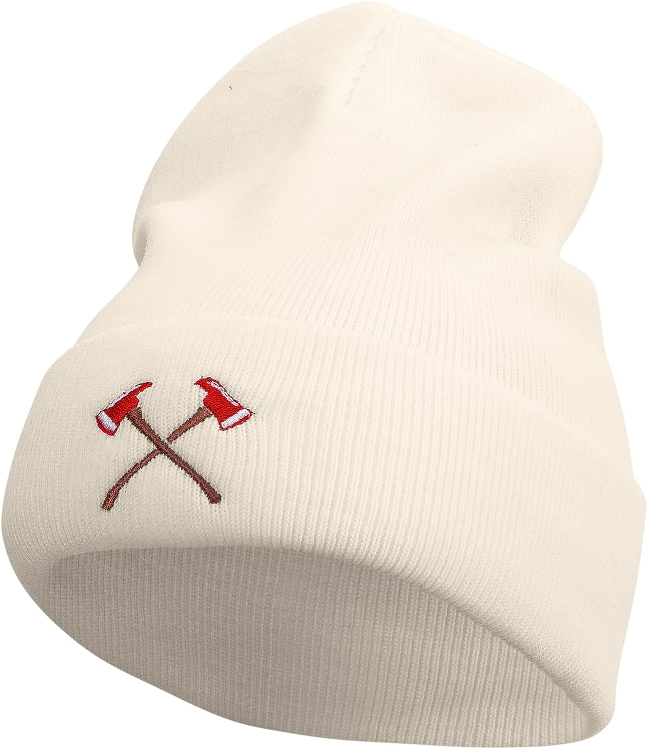 e4Hats.com Firemen Axe Embroidered 12 Inch Long Knitted Beanie