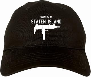 Welcome to Staten Island Uzi Machine Gun New York City 6 Panel Dad Hat Cap