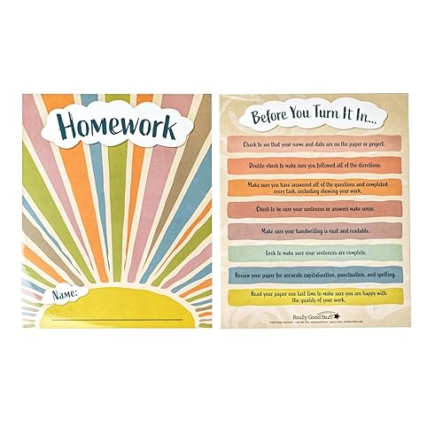 Miniatura 2 de Really Good Stuff Carpetas boho para tareas Juego de 12