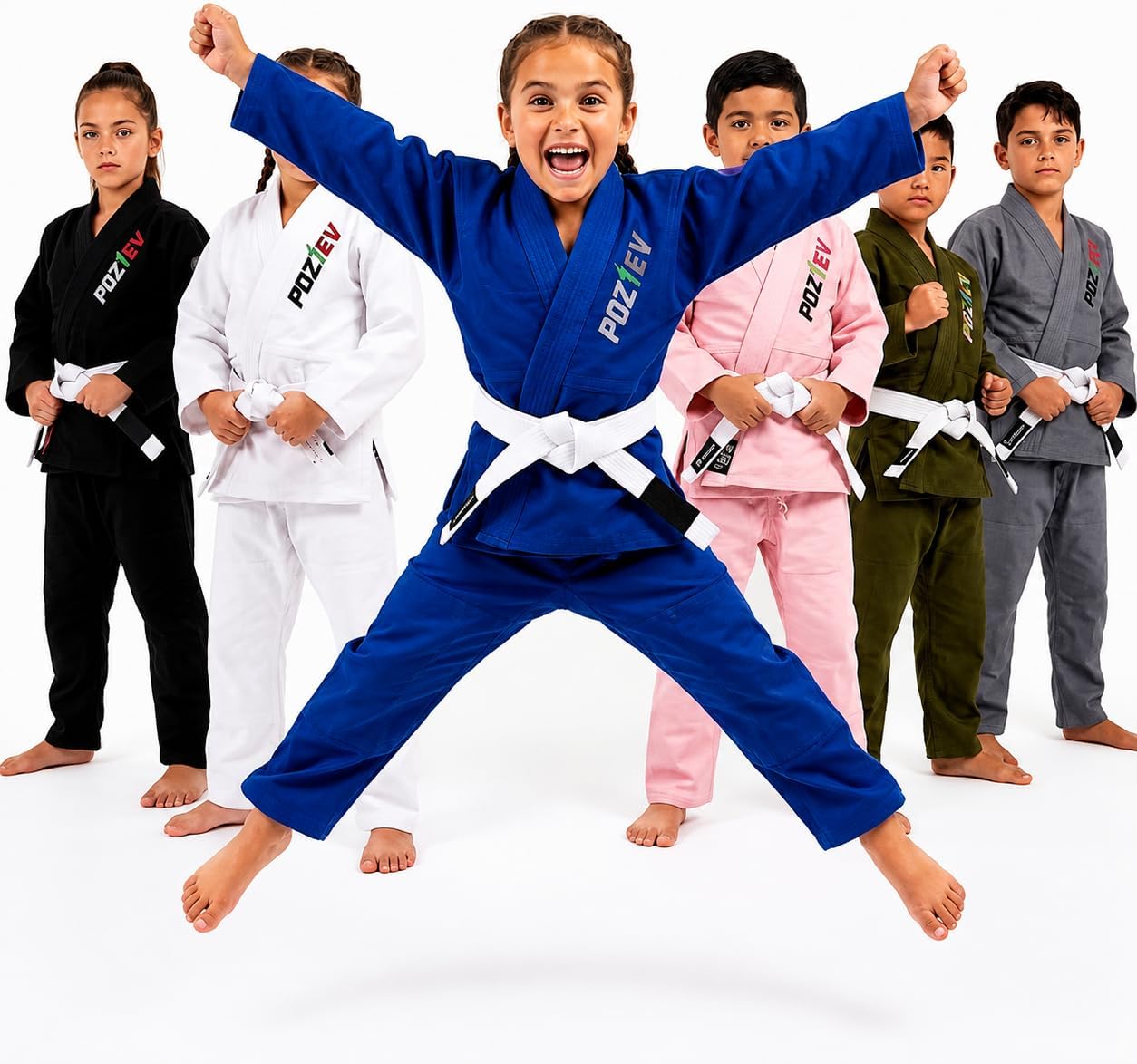Kids Brazilian Jiu Jitsu Gi For Kids BJJ Gi Youth Grappling Kimonos Preshrunk Lightweight Martial Arts Uniform