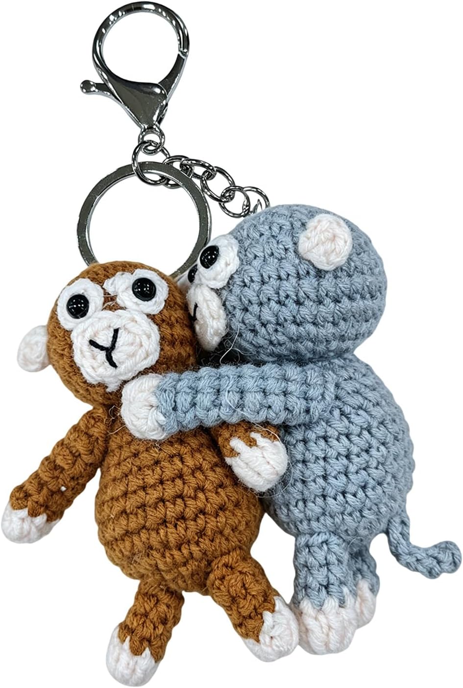 Keychain Crochet Boxing Plush Keyring, Unique the Monkey Accessory for Backpacks & Keys