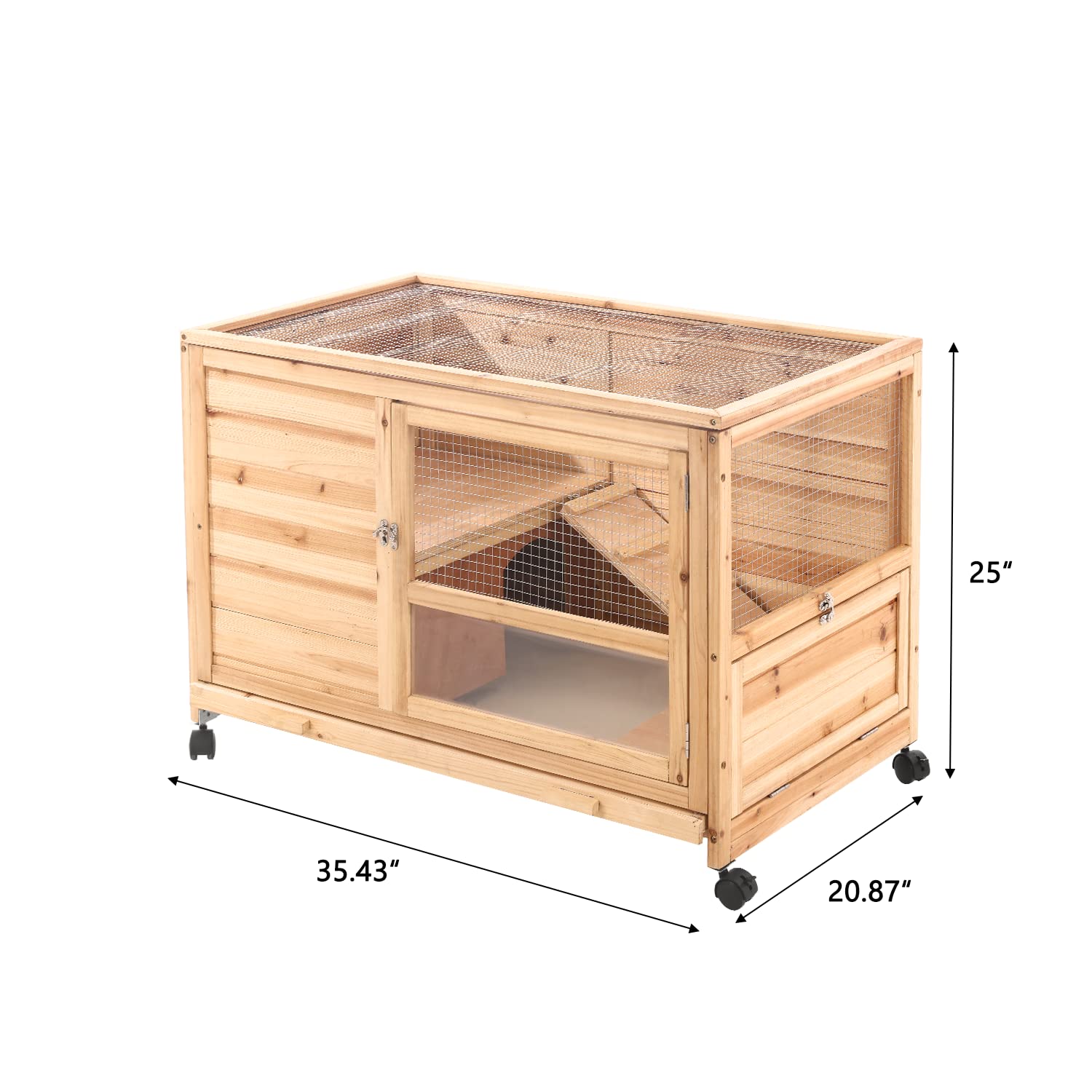 Buy YOLENY Rabbit Hutch Wooden, Bunny Hutch Indoor Rabbit Cage Outdoor, Guinea Pig Cage Hedgehog