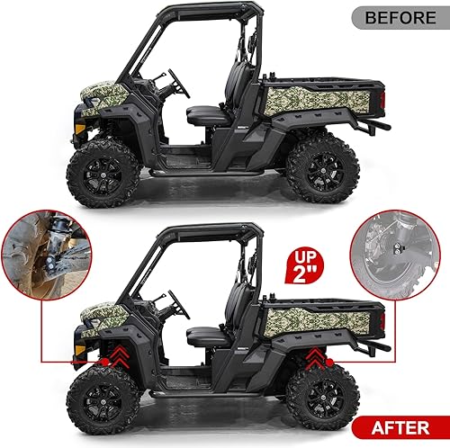 Miniatura 3 de WeiSen Kit de elevación de 2 pulgadas, suspensión trasera delantera completa compatible con Can Am Defender 500/800/1000 2016-2025