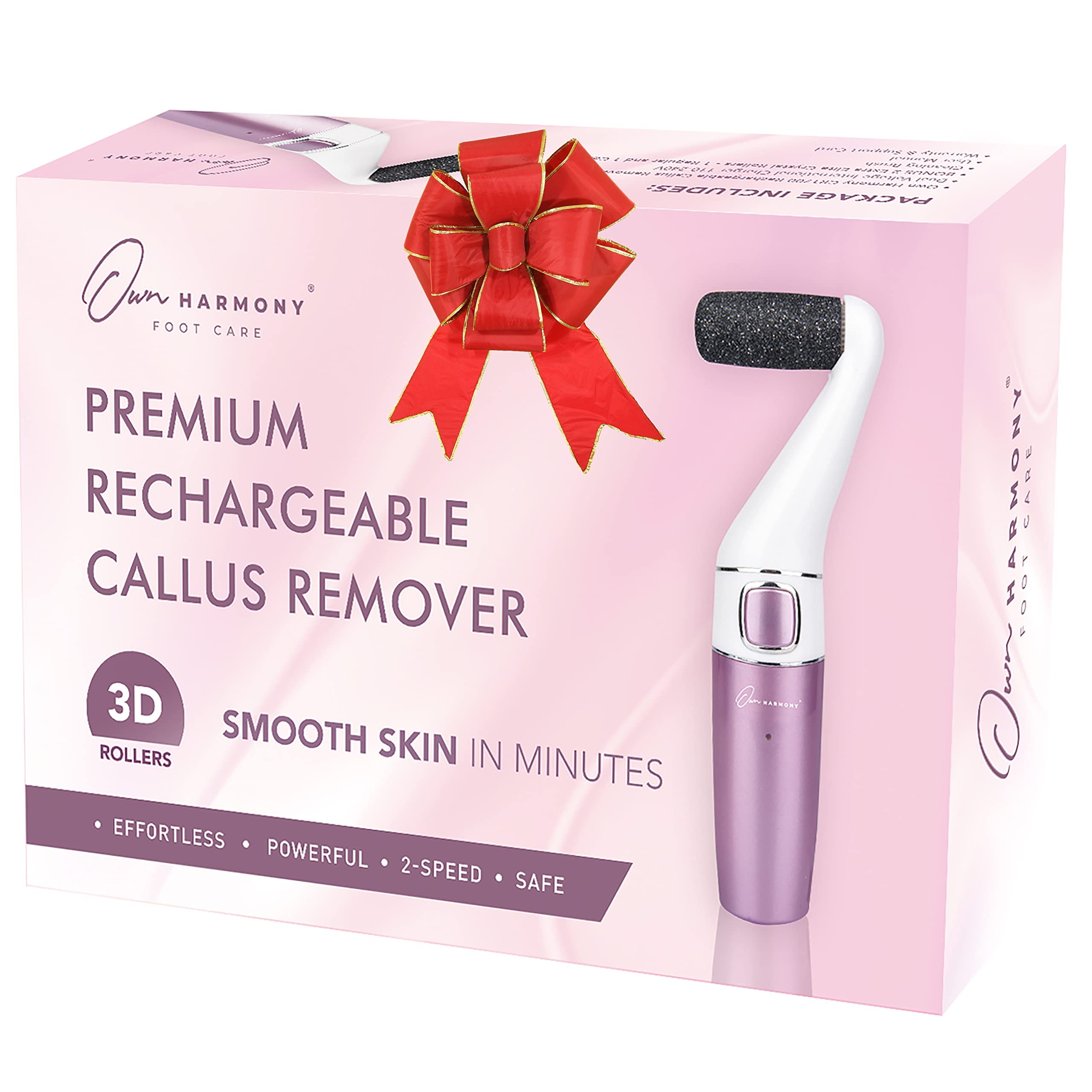 Own Harmony Rechargeable Electric Hard Skin Rasp: Professional Pedicure File - CR1700 Foot Sander - Effective for Calluses and Care of Dry Cracked Heeled Feet (USB Cord)