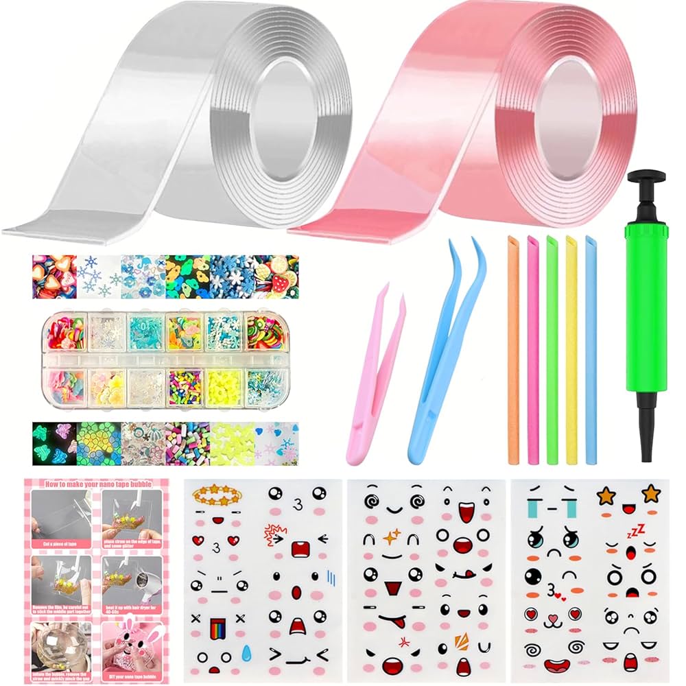 YIXIPAZH Nano Tape Bubble Kit, 9.84Ft×2Pcs Nano Tape with
