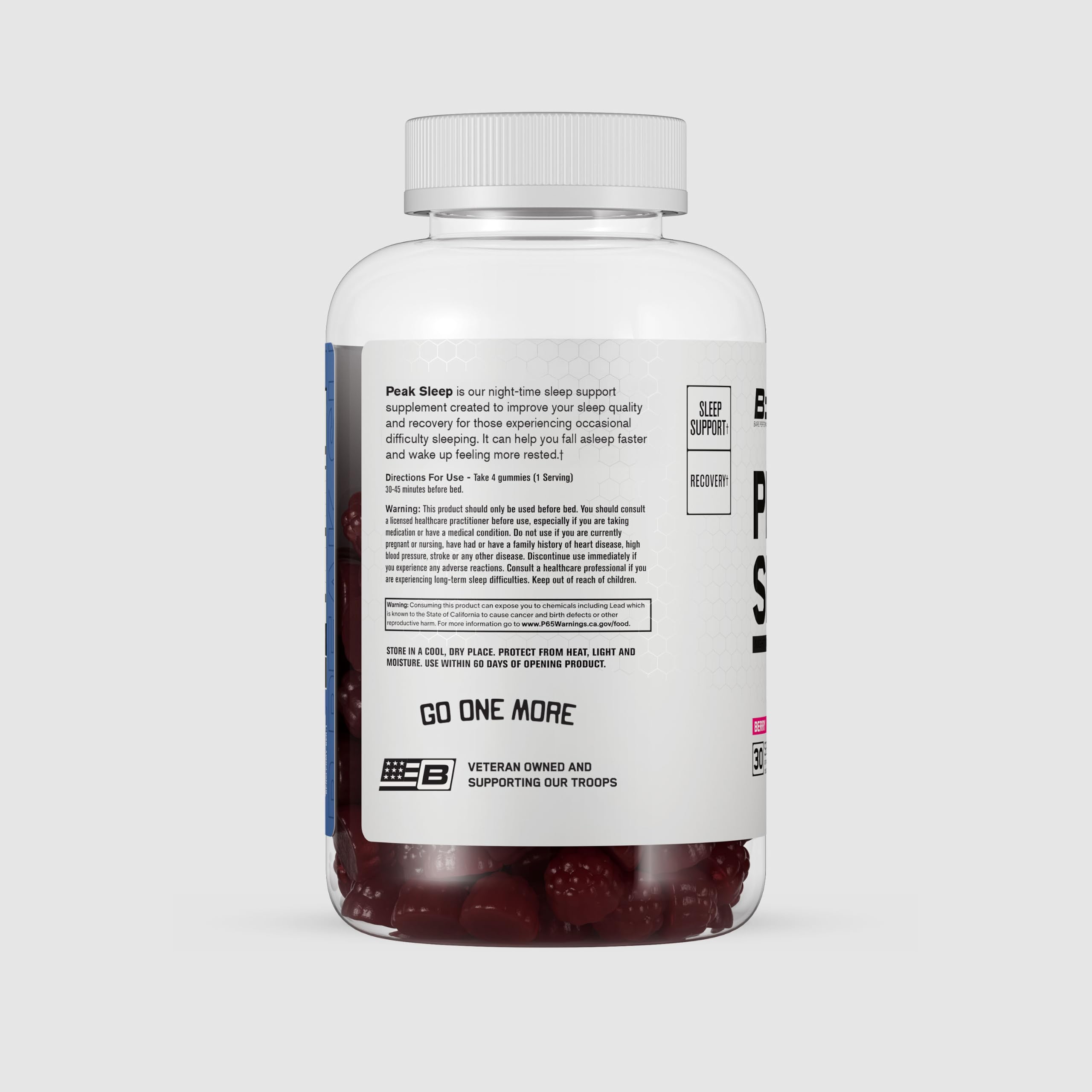 BPN Peak Sleep Gummy, Sleep Aid & Recovery Support Supplement, Berry — Amazon image 5