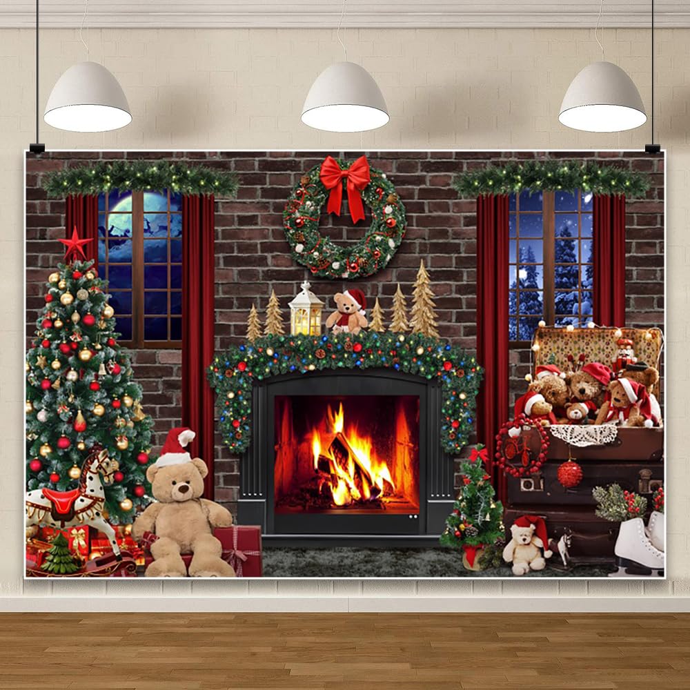 Decoracion Navidad Pared Kate Telón De Fondo De árbol De Navidad Para  Chimenea, De 8 X 8 Pies, Ladrillo Blanco De Navidad, Fondo De Fotografía De  Interior Para Feliz Año Nuevo, Navidad,, image size:1000x1000