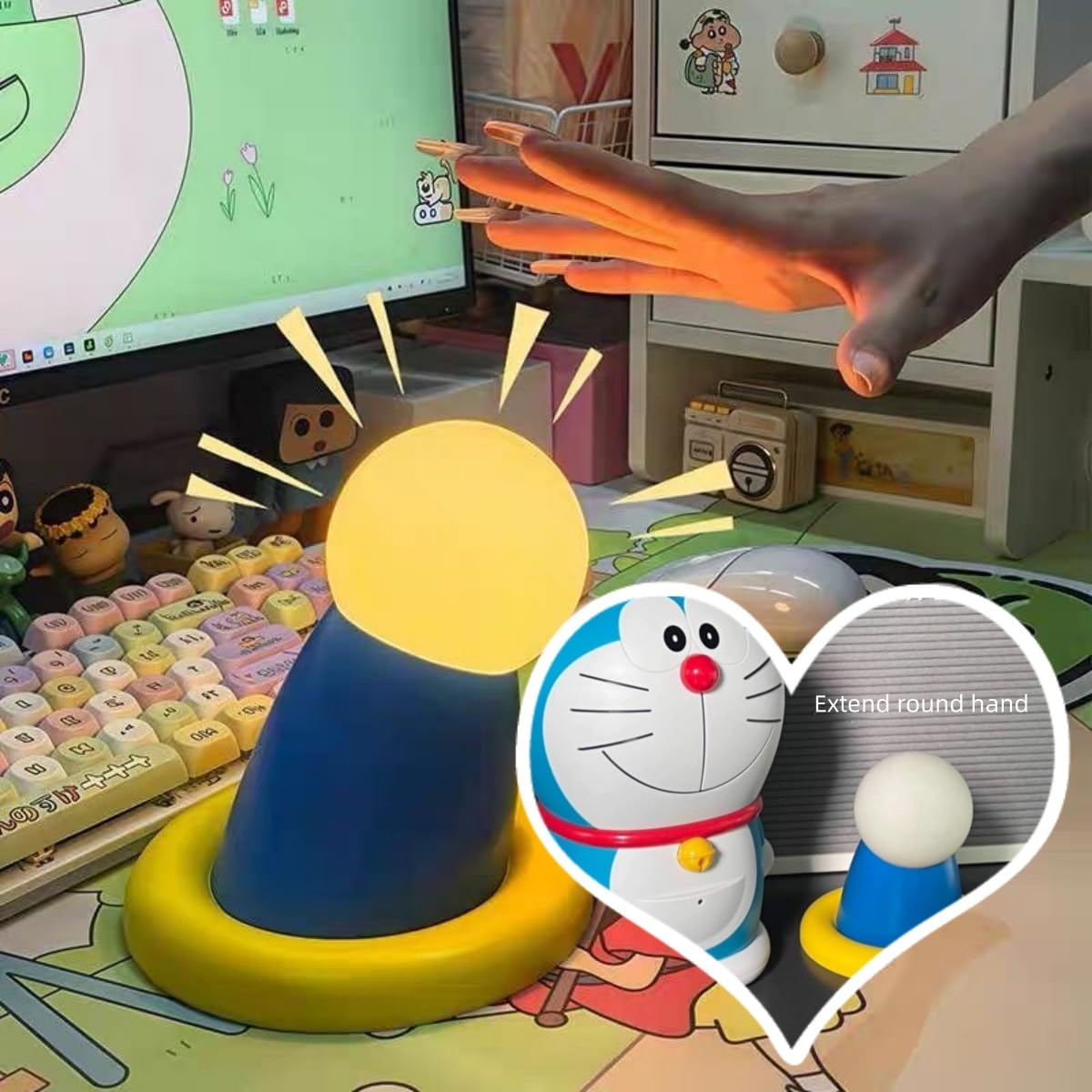 Amazon.co.jp: AULOOS シリコンドラえもん ラウンドハンドナイトライト