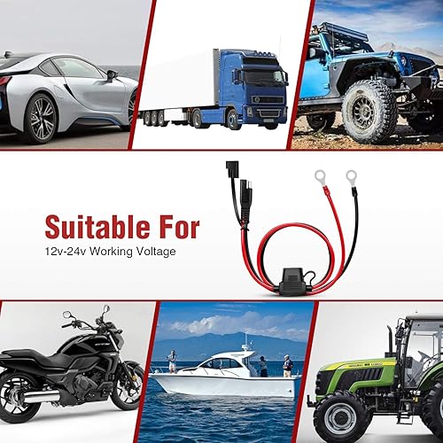 Miniatura 6 de Nilight - Arnés de desconexión rápida de calibre 10, 2 pines, conector SAE resistente, cable de plomo