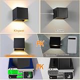 Kingwei Applique Murale Intérieur LED 12 W 4 Pièces Avec Angle de Faisceau Réglable Applique Murale Exterieur Blanc Chaud 3000 K IP65 Lampe Murale Etanche EU791DN - 3