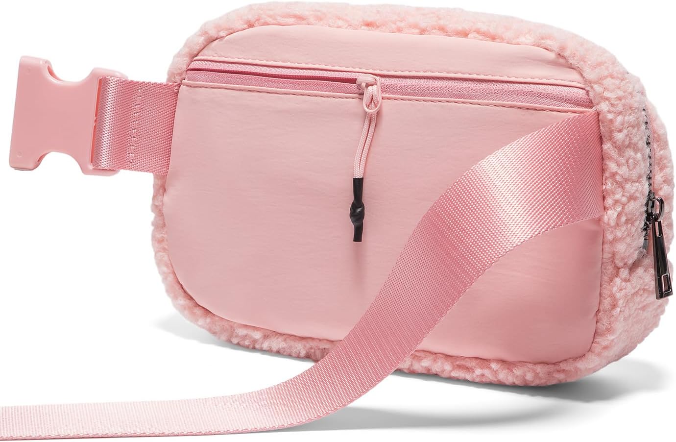 Gitus Fleece Belt Bag Sherpa Fanny Pack Crossbody Bags for Women Fashion Waist Packs with Adjustable Strap for Gym Travel Hiking Running Trending Gifts for Teen Girls Women Men (Light Pink) - Image 6