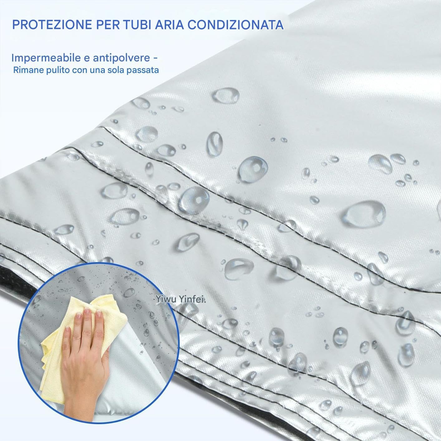 Guaina Isolante Portatile Per Tubo AC, Copertura Avvolgibile Per Tubo Di Condizionatore, Accessori Casa e Giardino per Uffici Appartamenti Commerciali