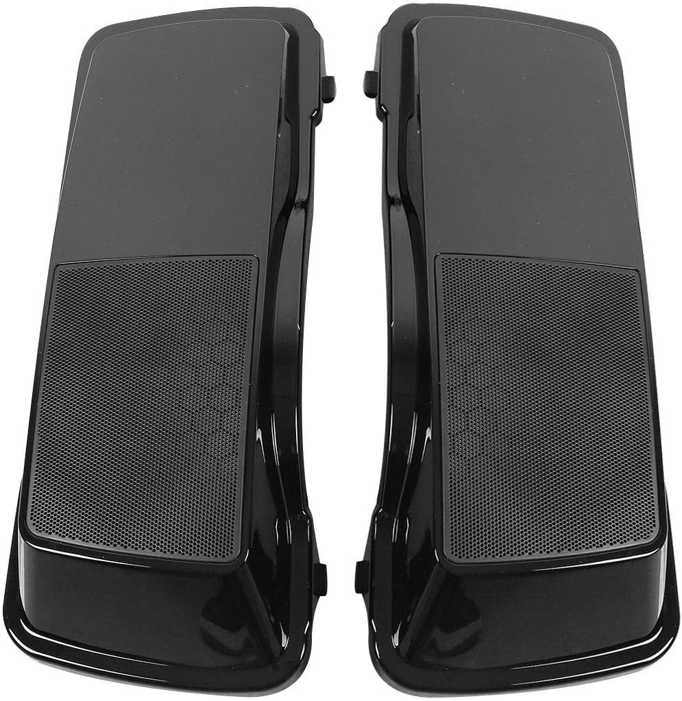 TCMT Vivid Black Saddlebag Speaker Lids Fits For Harley CVO Road King Road Glide Electra Glide Street Glide Ultra Classic 1993-2013
