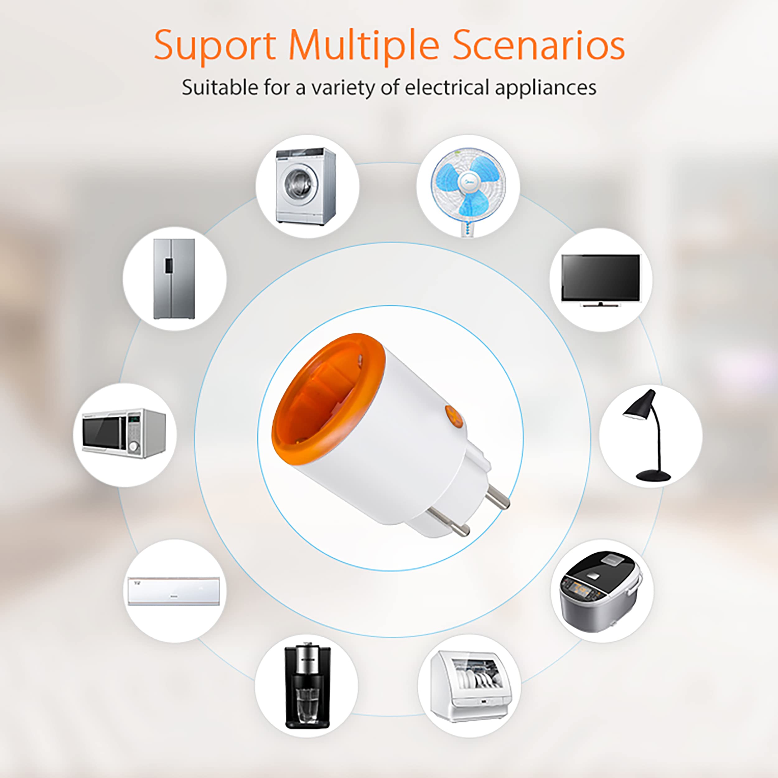 ZigBee Smart Socket 16A, 3680W Alexa Smart Plug con medidor de potencia, control de voz, temporizador, control remoto de aplicación compatible con Alexa, Google Home. HUB requerido (3 paquete)