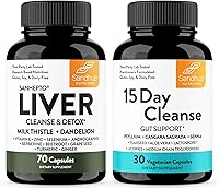 Sandhu's Liver Cleanse Detox & 15-Day Gut Cleanse Bundle | Natural Support for Liver, Gut & Digestive Health Men Women