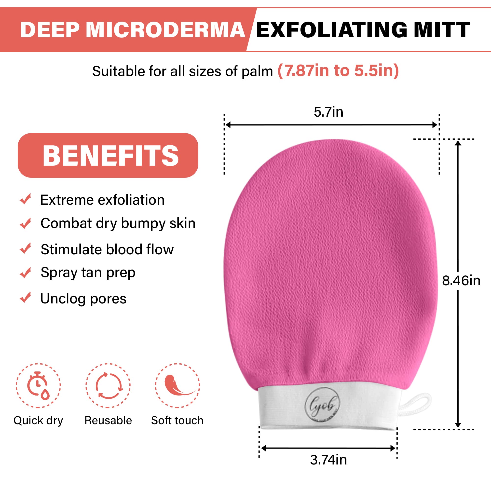 Paquete exfoliante para el cuidado de la piel de 3 en uno: LYOB-Silicone cepillo para el cuerpo y la cara y 3 guantes de fibra de viscosa (azul)