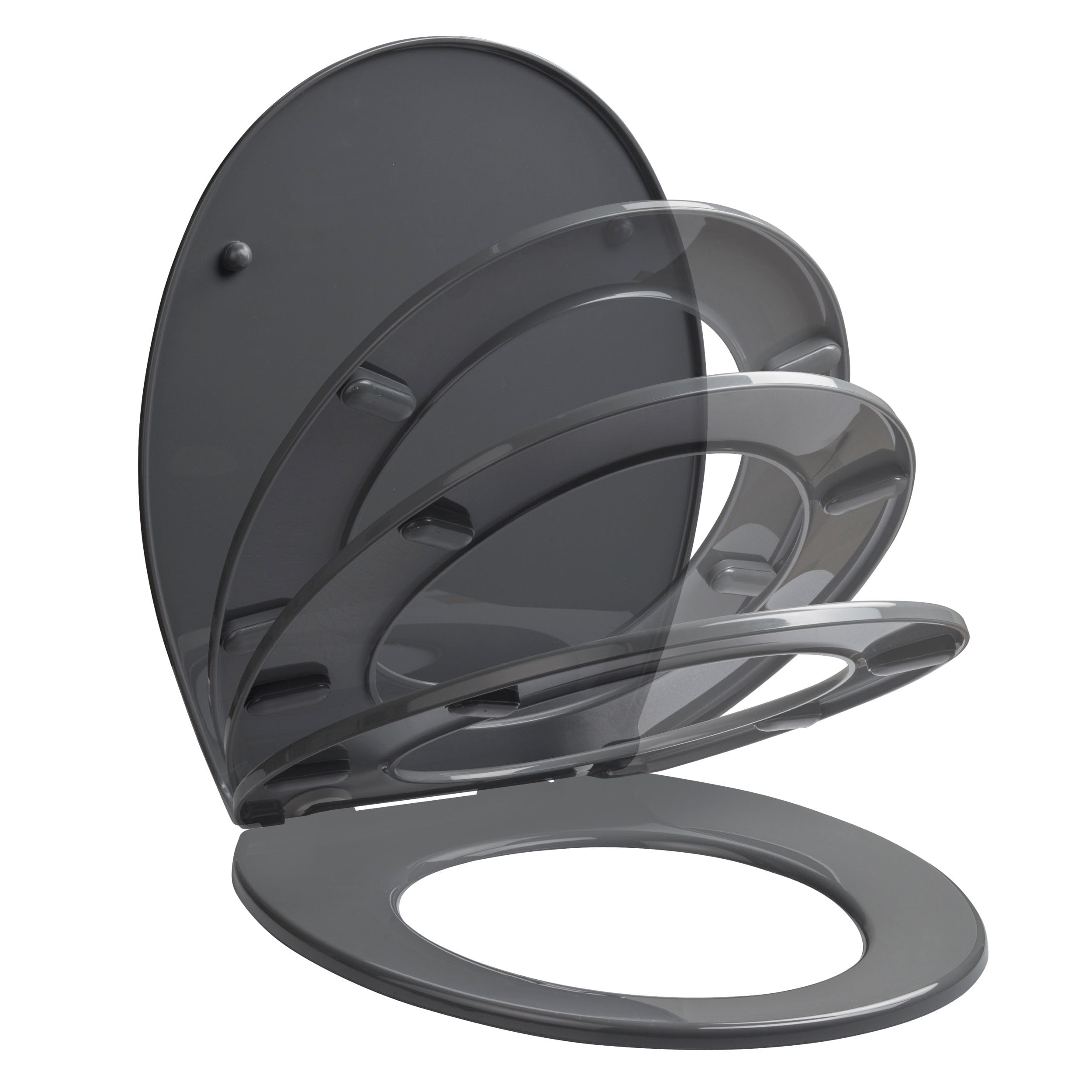 ALLIBERT 822608 Abattant WC, Gris Anthracite Brillant, 37,3cm x 7cm x 45,3cm ALLIBERT 822608 Abattant WC, Gris Anthracite Brillant, 37,3cm x 7cm x 45,3cm