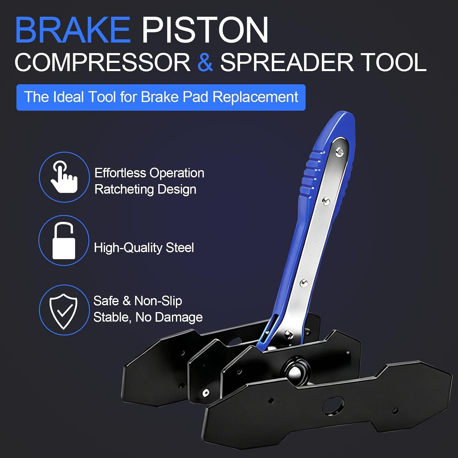 Brake Caliper Compression Tool, Caliper Compression Tool, Brake Pad Spreader, for Single/Twin/Quad Piston,Disc Brake Repair/Car,Truck,SUV (Red)