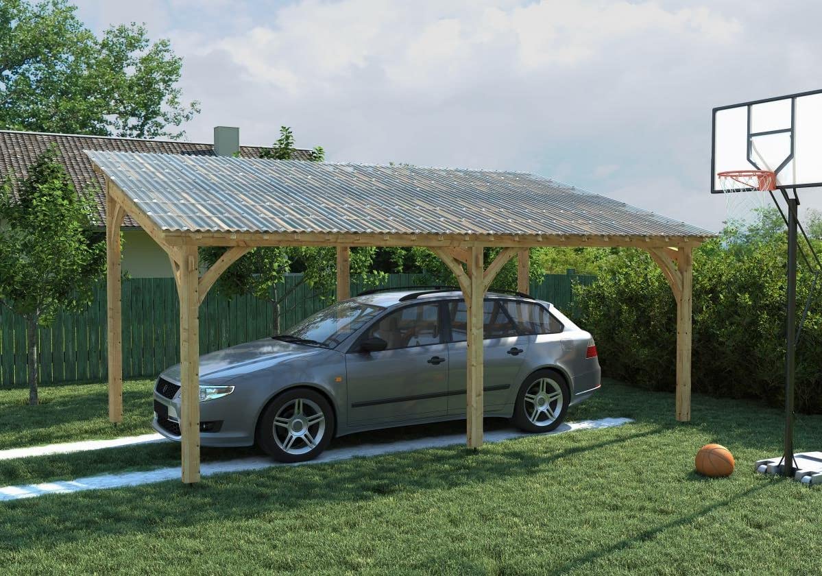 10-Pack Clear Polycarbonate Roofing Panels 72" L x 21" W, Corrugated Curved Roof Sheets for Patio, Greenhouse, Carport & Under-Deck Cover, Rainproof, High Light Transmission