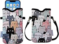 Vista 32 de Tainada Funda de neopreno para teléfono para hombres y mujeres con correa cruzada/cordón para el cuello para iPhone 17/16/15 Pro Max, Air, 16/15