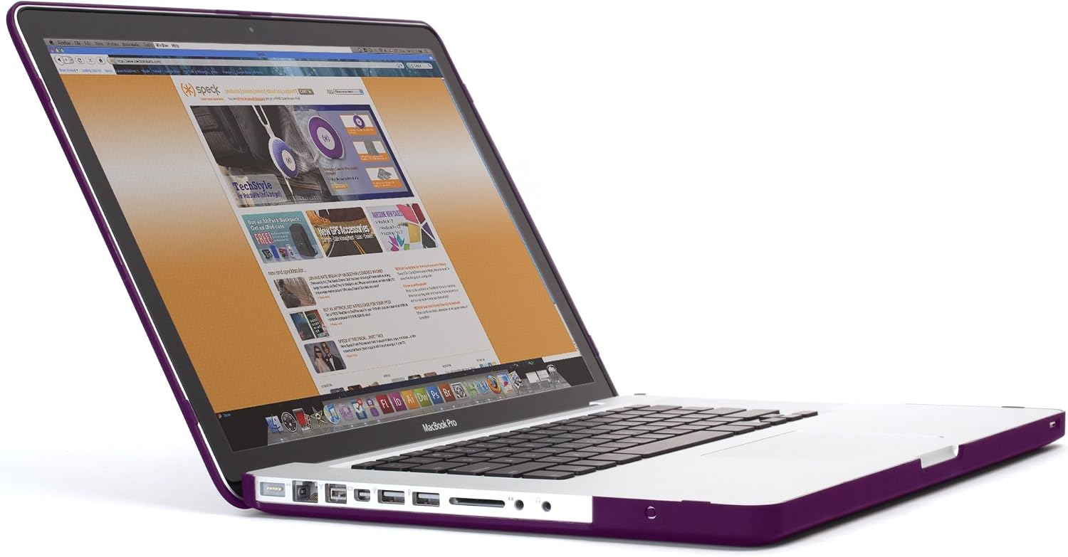 Speck SeeThru Satin Case for MacBook Pro Unibody 15-Inch SD Card Slot Compatible - Purple (MB15AU-SAT-PUR-D)
