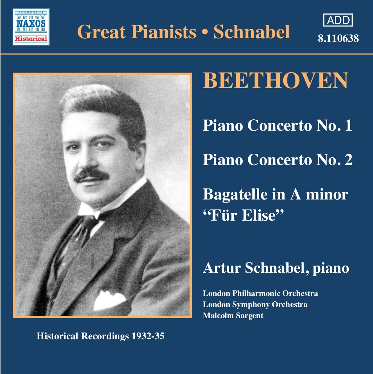 BEETHOVEN: Piano Concertos Nos. 1 and 2