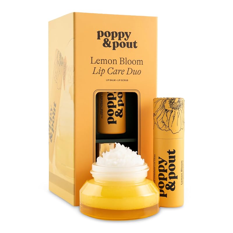 Poppy & Pout Conjunto de Cuidados Labiais Lemon Bloom com Bálsamo e Esfoliante