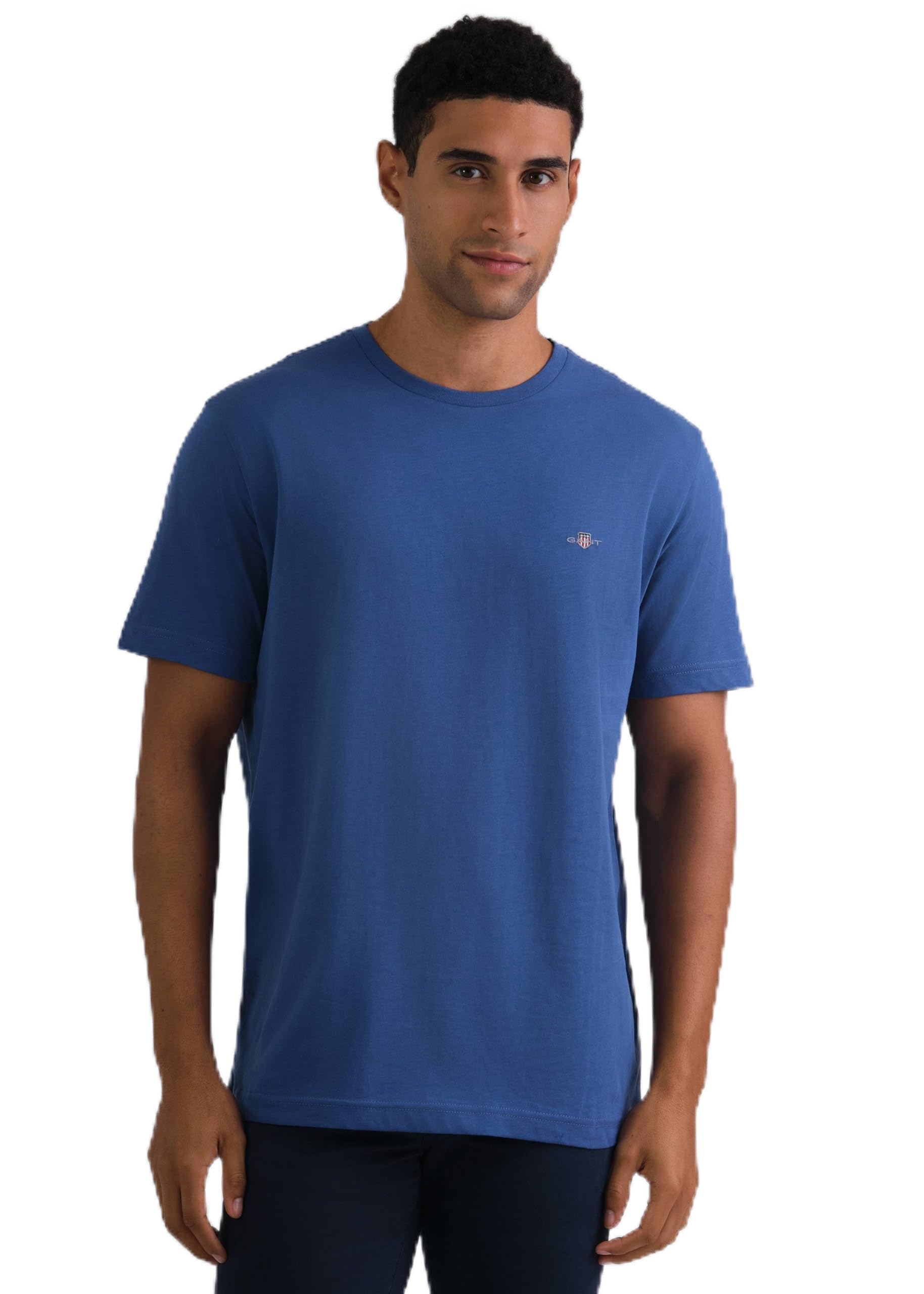 GANT Mens Fit Shield T-Shirt Vintage Blue XXL