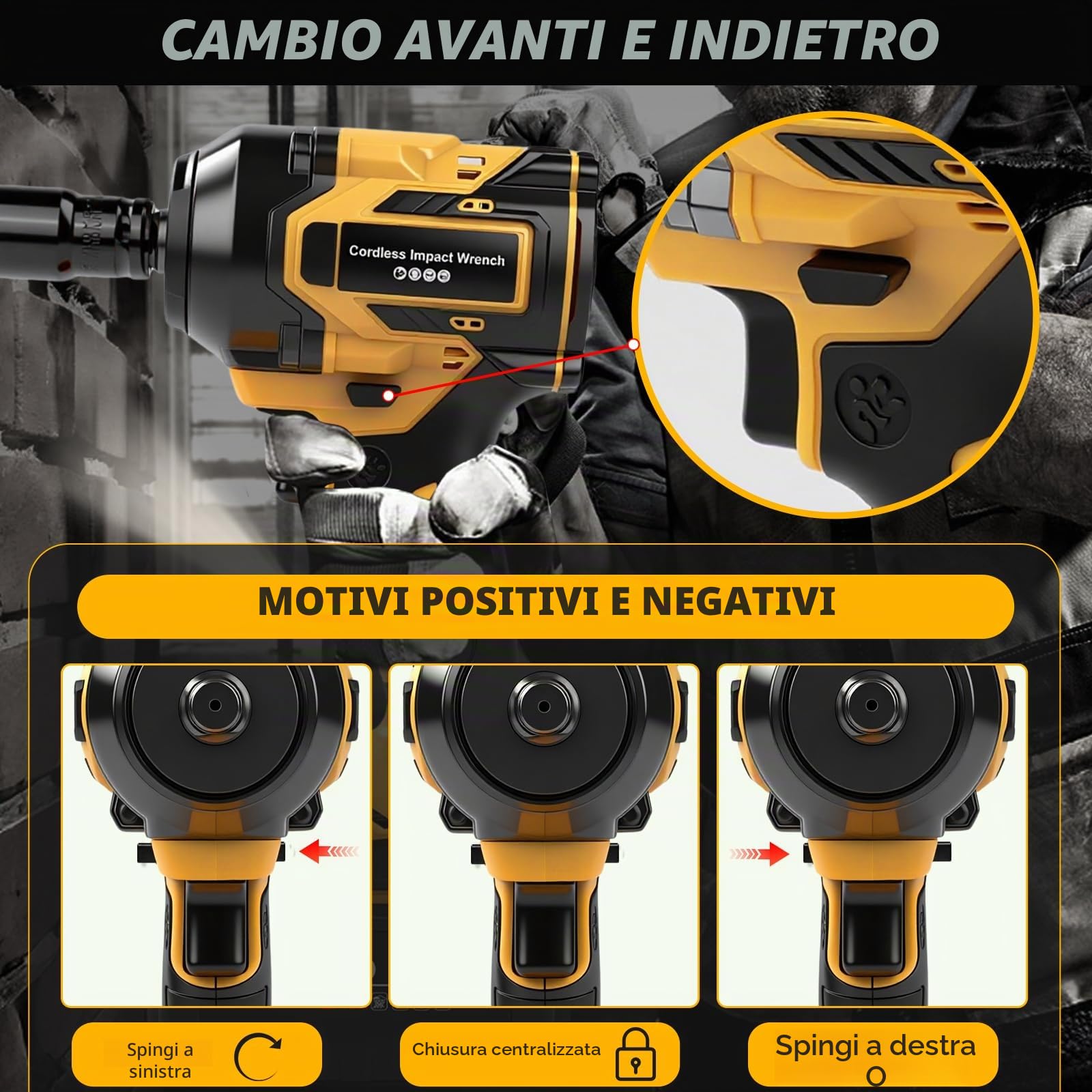 Avvitatore elettrico a percussione a batteria, 650 Nm, 21 V, con 7 bussole e 2 batterie da 4,0 Ah, per vite e dado, auto, camion, pneumatici di rimozione