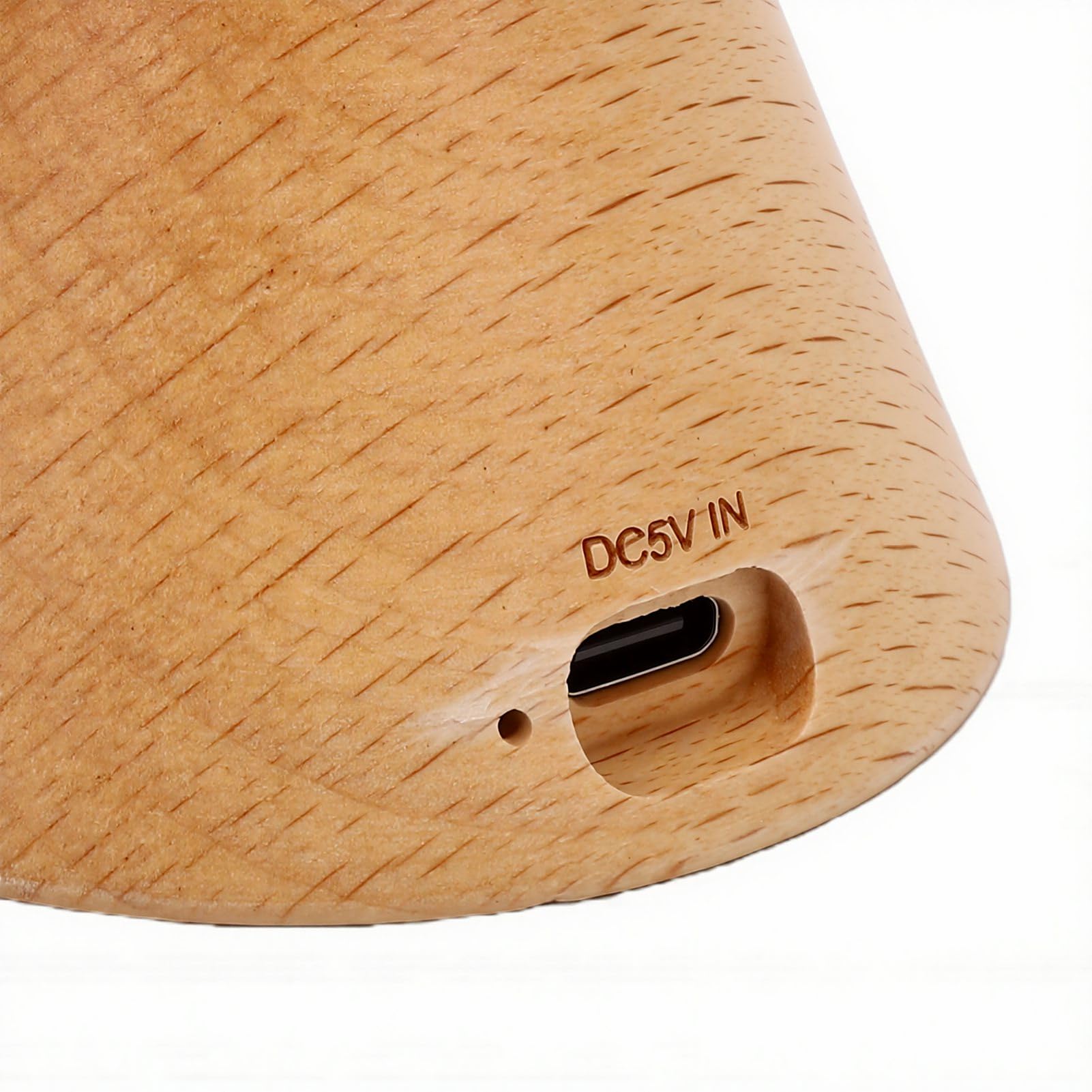 Difusor de Eléctrico, Difusor de Aceite Esencial sin Agua Recargable de Madera Maciza 750 MA, Carga de 2 Horas Apagado Automático Control de Temperatura para Dormitorio