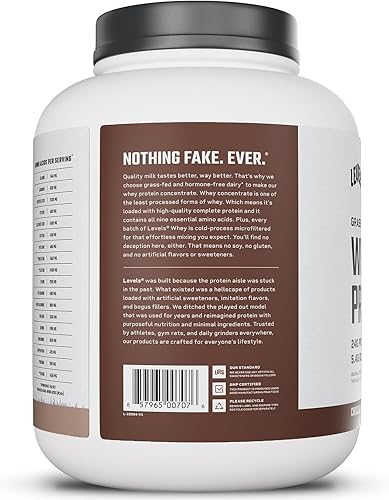 Miniatura 122 de Levels - Concentrado de proteína de suero de leche de ganado alimentado con pasto, sin ingredientes artificiales, 0.85 oz de proteína, capuchino, 2