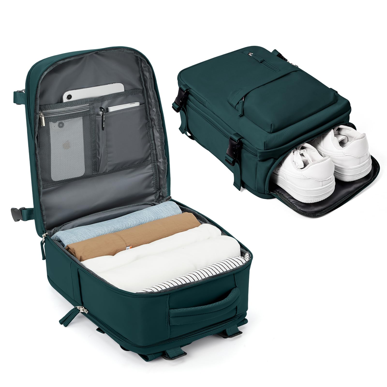BJLFS Borse da Cabina per Ryanair 40×20×25 Bagaglio a Mano Easyjet 45×36×20 Borsa Zaino da Viaggio, Zaino da trekking,Zaino Casual per laptop da 14 pollici per scuola